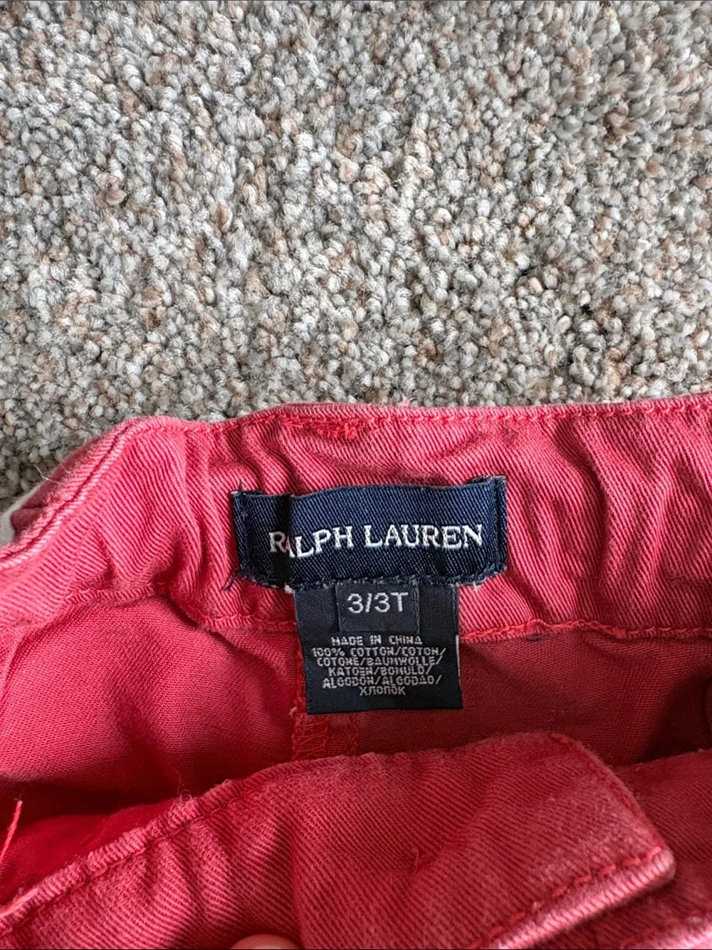 Ralph Lauren Coral Red Girls' Shorts